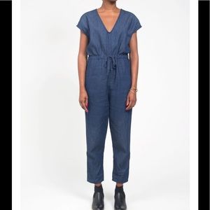 Ali Golden Denim Slit-Back Jumper
